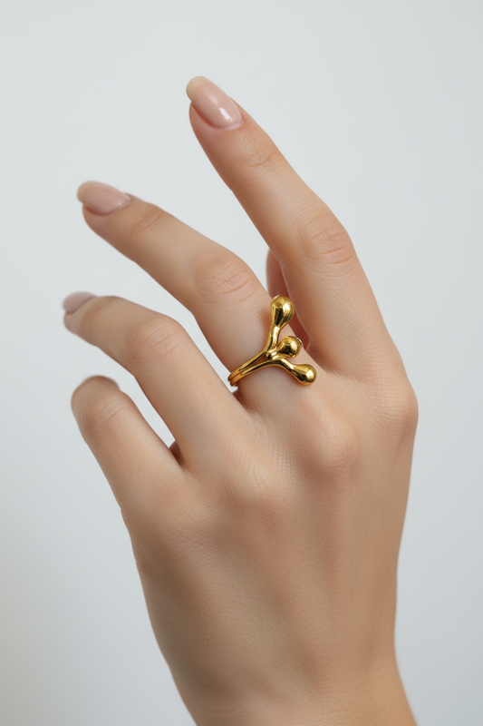 Golden tide ring