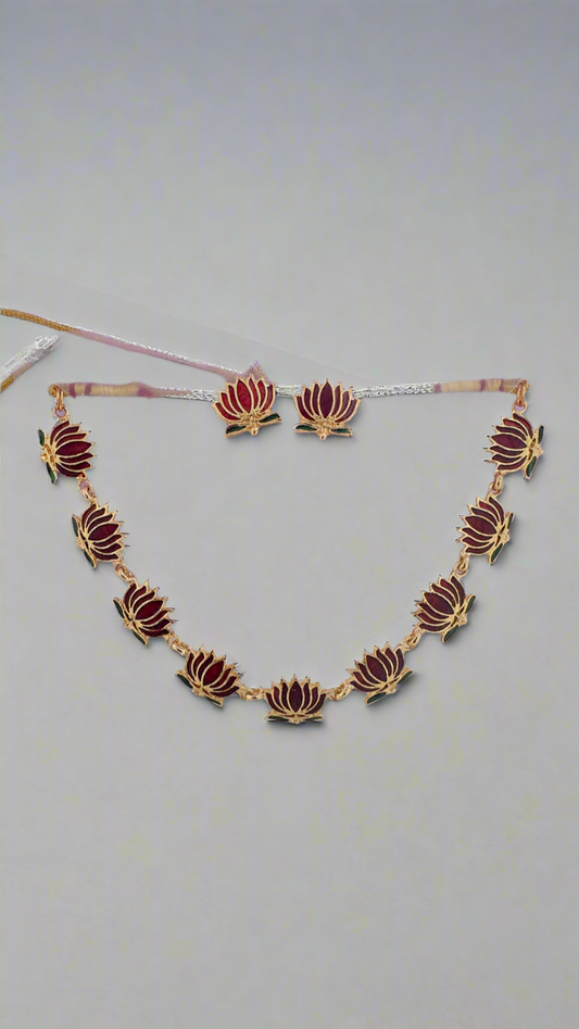 Regal Lotus Blossom Necklace