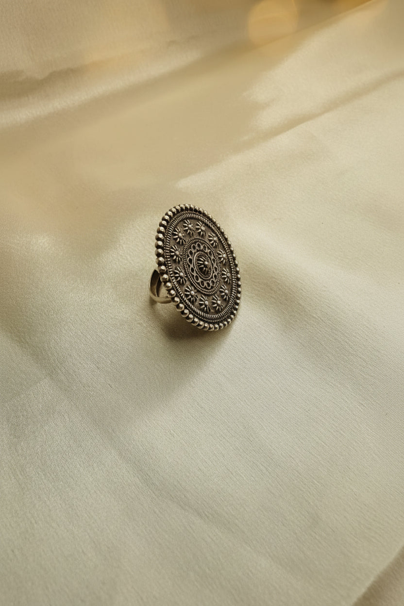 Midnight Mandala Ring