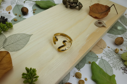 Golden Serpentine Ring