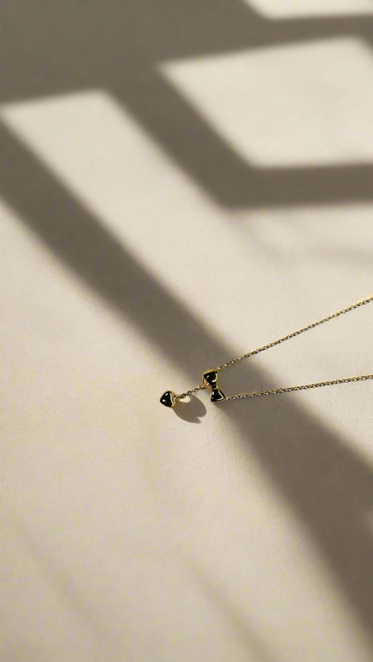Tiny heartbeat necklace