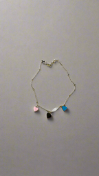 Trio Heart Charm Anklet