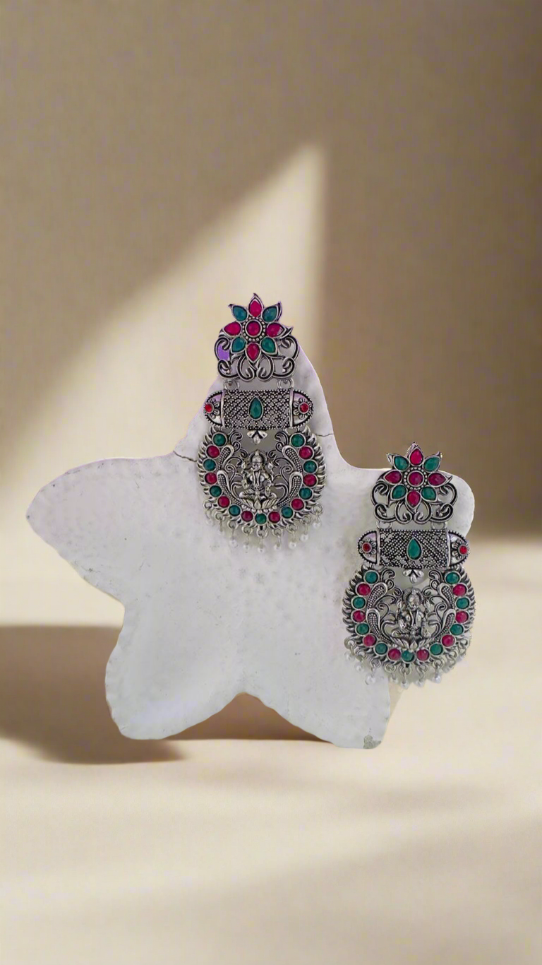 Regal Blossom Antique Jhumkas