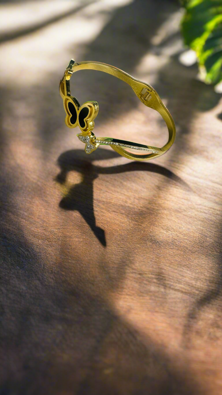 Golden Butterfly Embrace