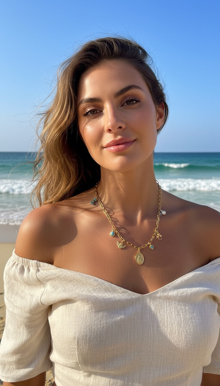 Turquoise Charm Necklace