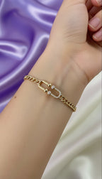 Radiant Lock Chain Bracelet
