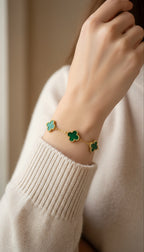 Green clover bracelet