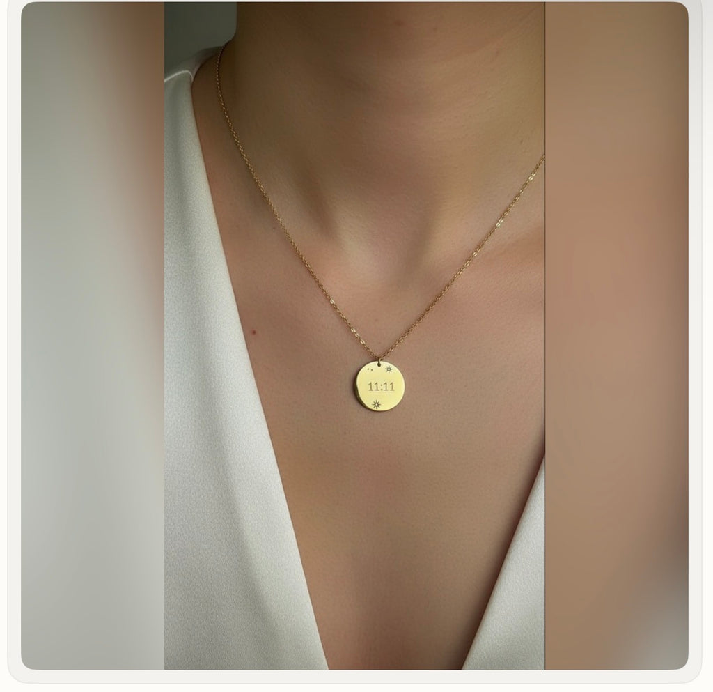 Necklace with 11:11 Engraving