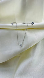Silver Solitaire Jewelry Set
