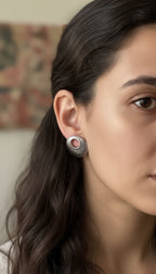 Radiant Silver Studs