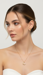 Crescent Sparkle necklace