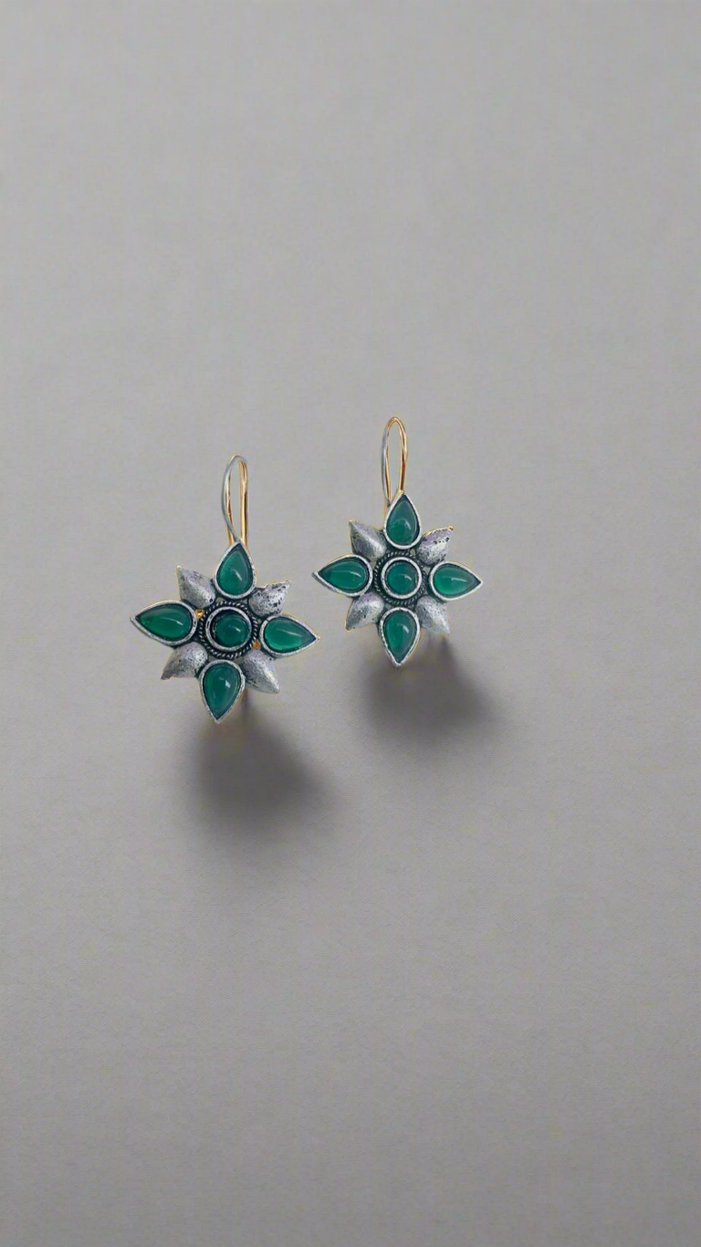 Emerald Radiance Star Earrings