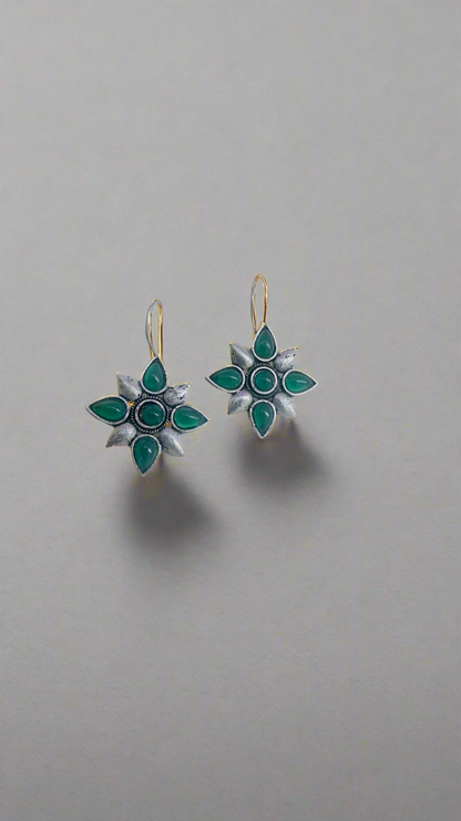 Emerald Radiance Star Earrings