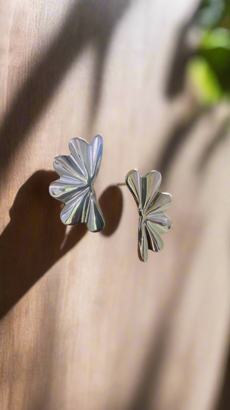 Silver Fan Earrings