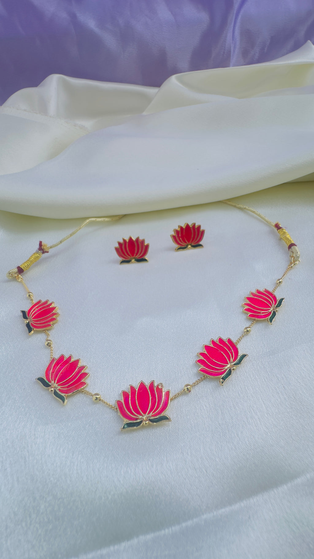 Radiant Pink Lotus Charm Set