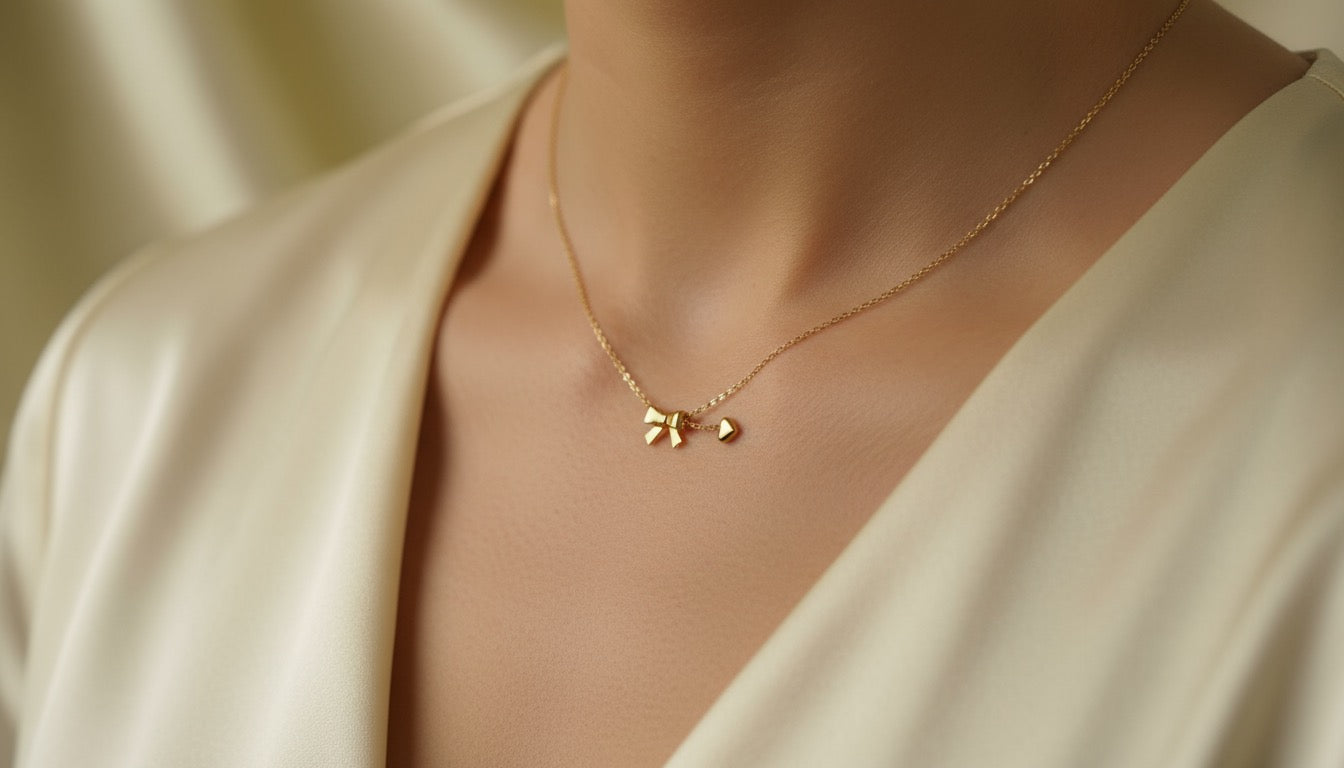 Tiny heartbeat necklace