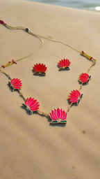 Radiant Pink Lotus Charm Set