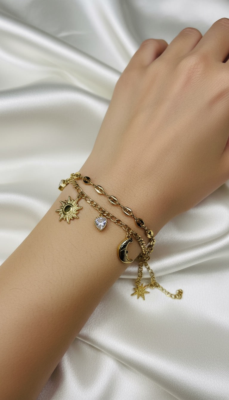 Double  layer Charm Bracelet