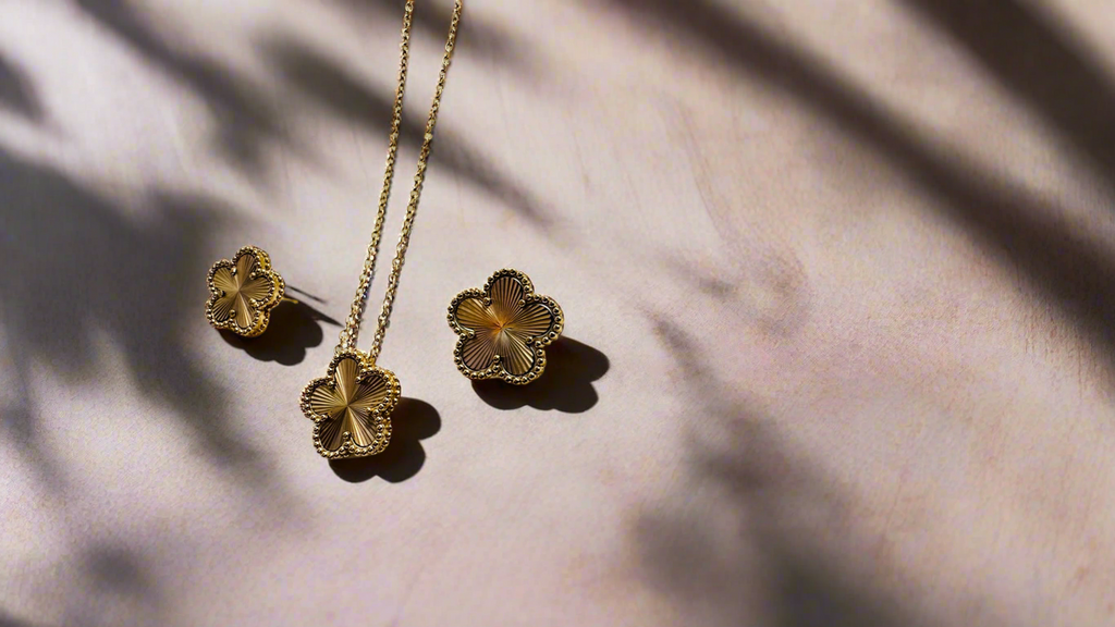 Textured Clover Jewelry