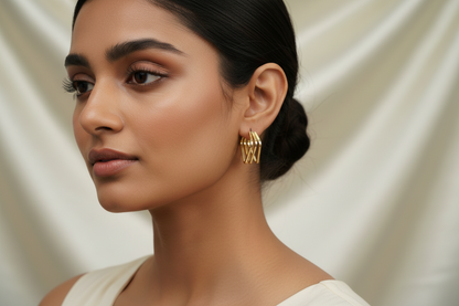 Golden Frame Earrings