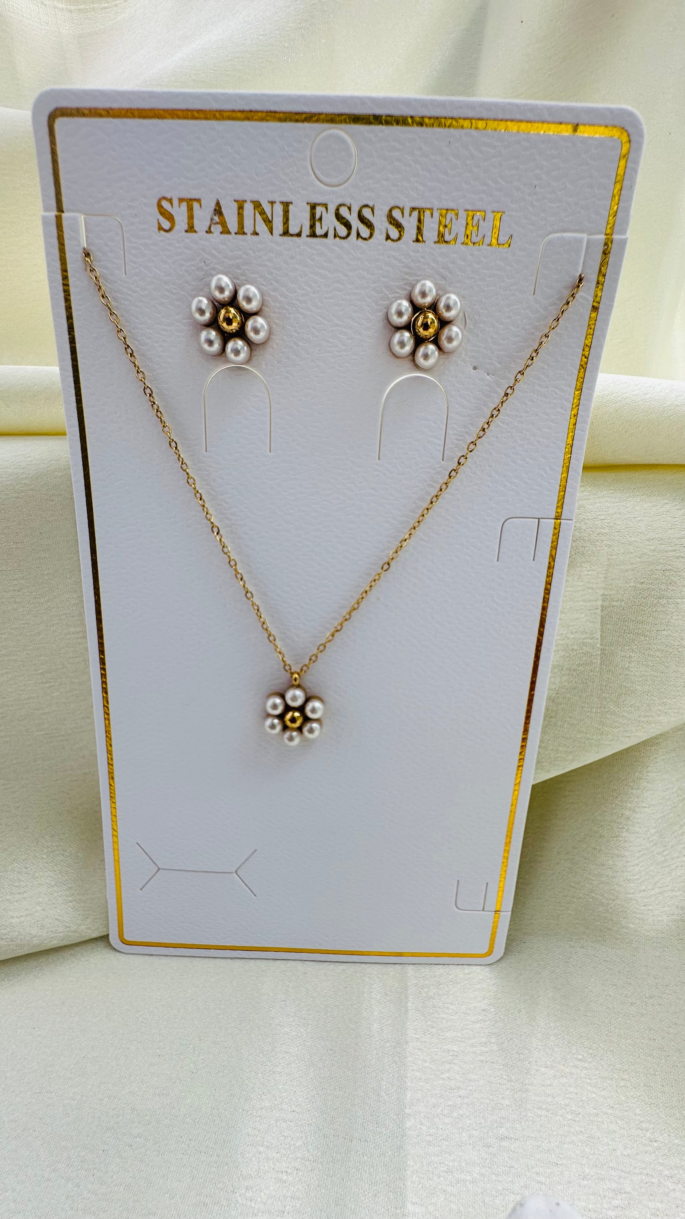 Pearl Flower Jewelry Set