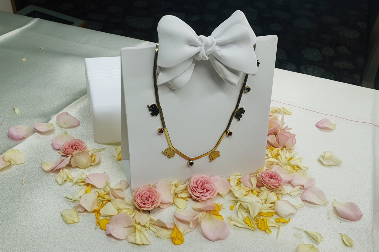 Golden safari necklace