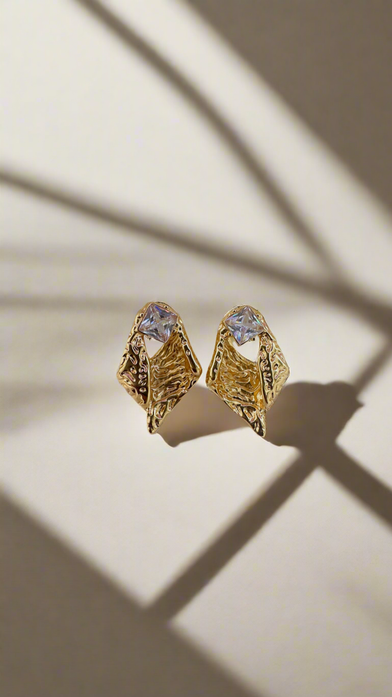 Aurora Sculpted Gold Earrings