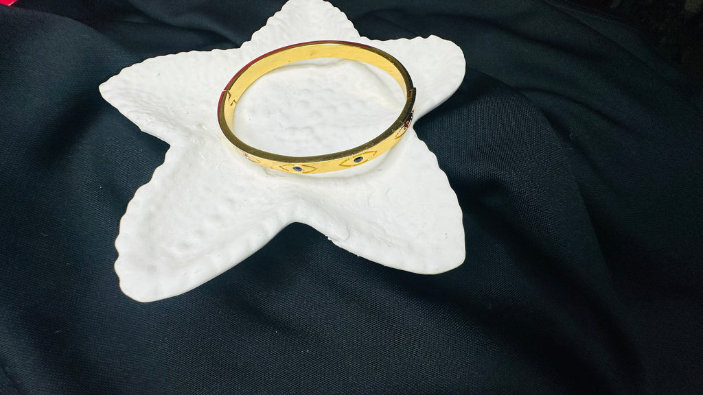 Elegant Evil Eye Gem Bangle”