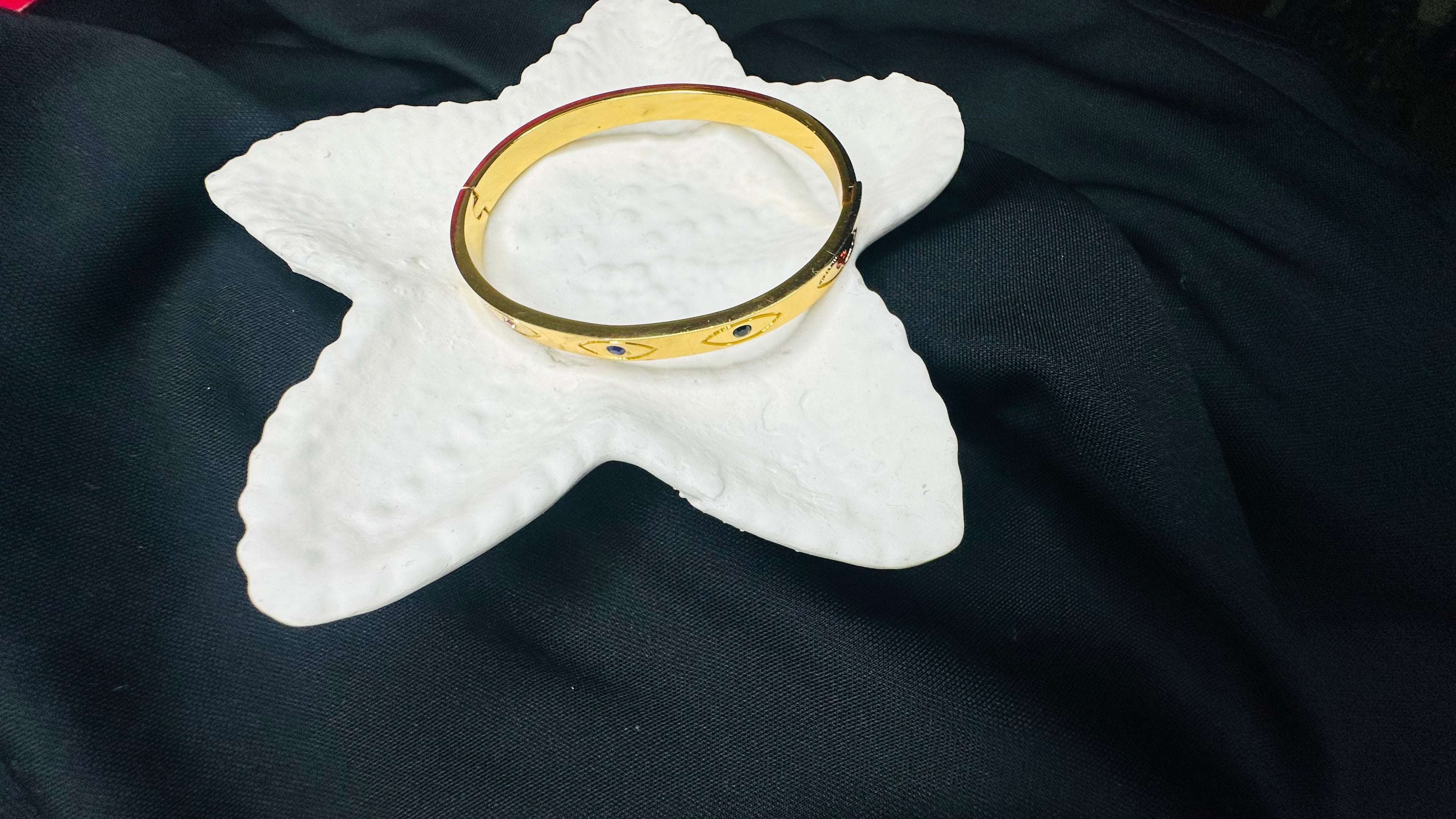 Elegant Evil Eye Gem Bangle”