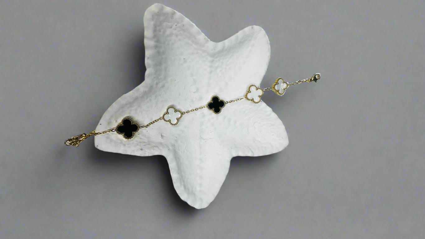 Two colour Clover Bracelet