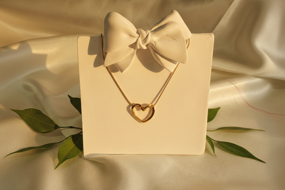 Golden Embrace Heart Necklace