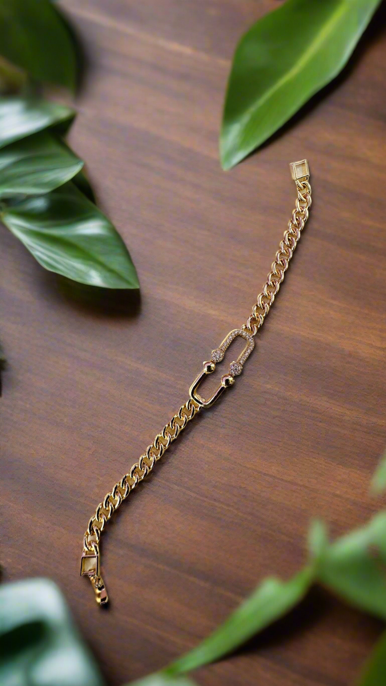 Radiant Lock Chain Bracelet