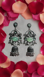 Mint Moonlight Jhumkas