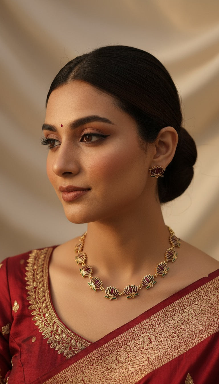 Regal Lotus Blossom Necklace