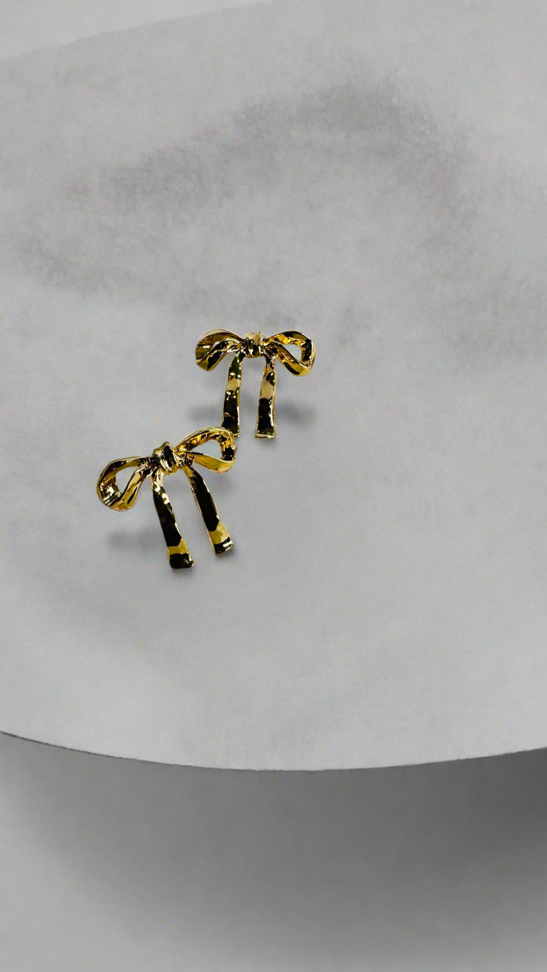Golden Bow Earrings