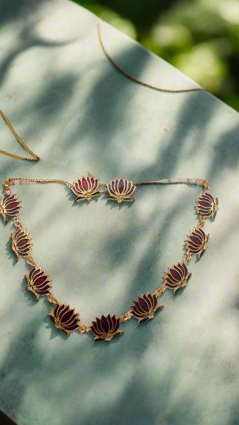 Regal Lotus Blossom Necklace