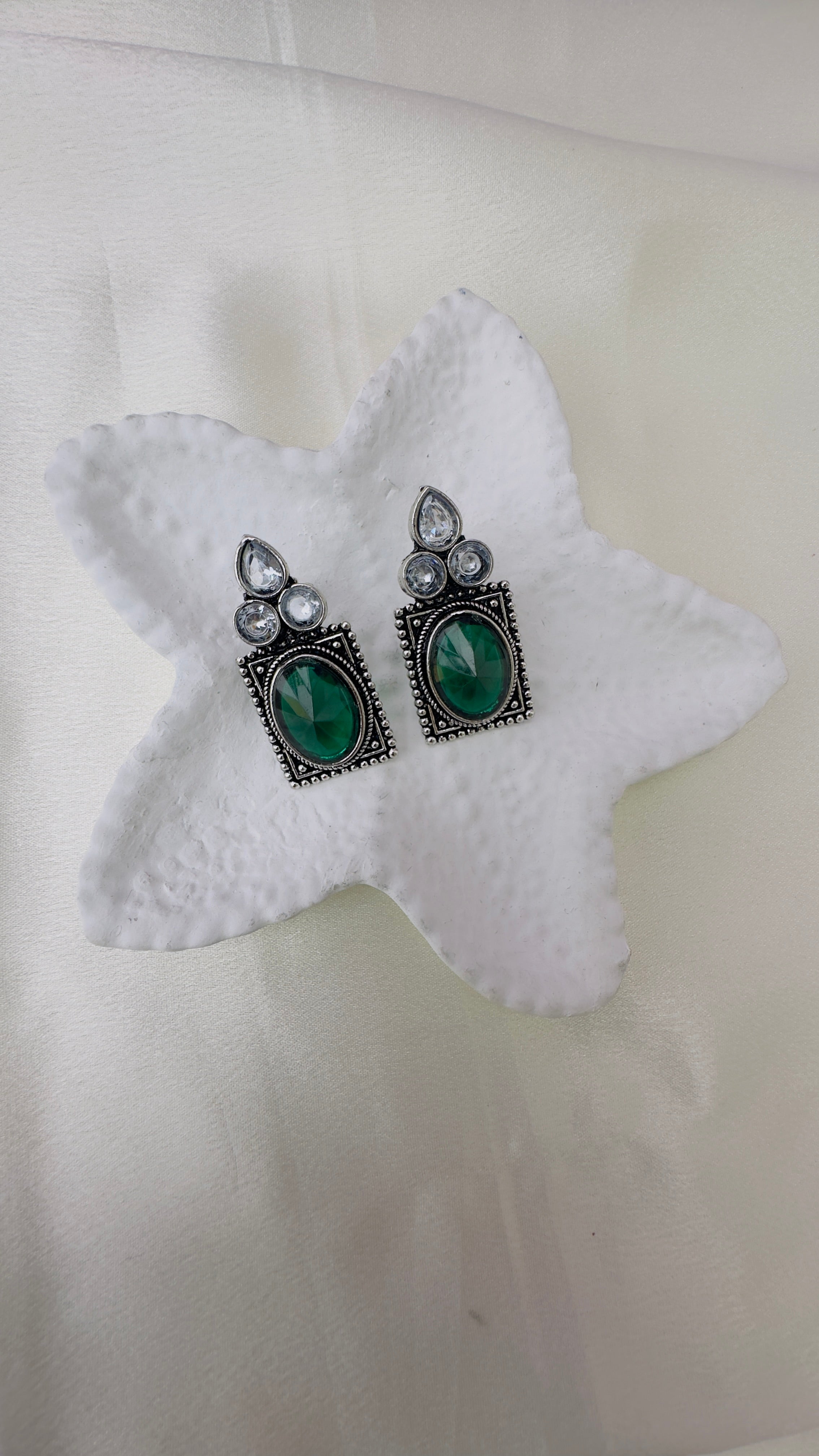 Emerald Elegance Chandbali