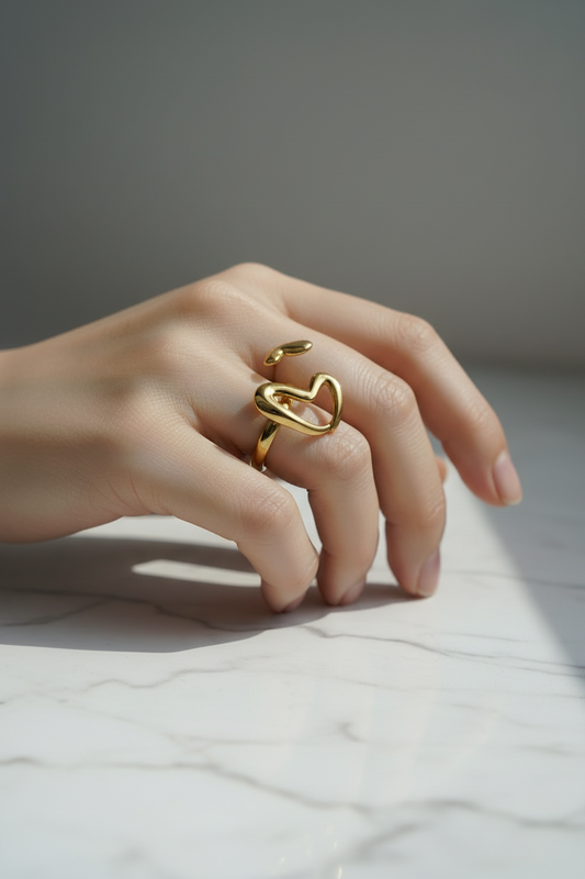 Golden Serpentine Ring