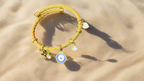 Starlit Evil Eye Golden Bangle