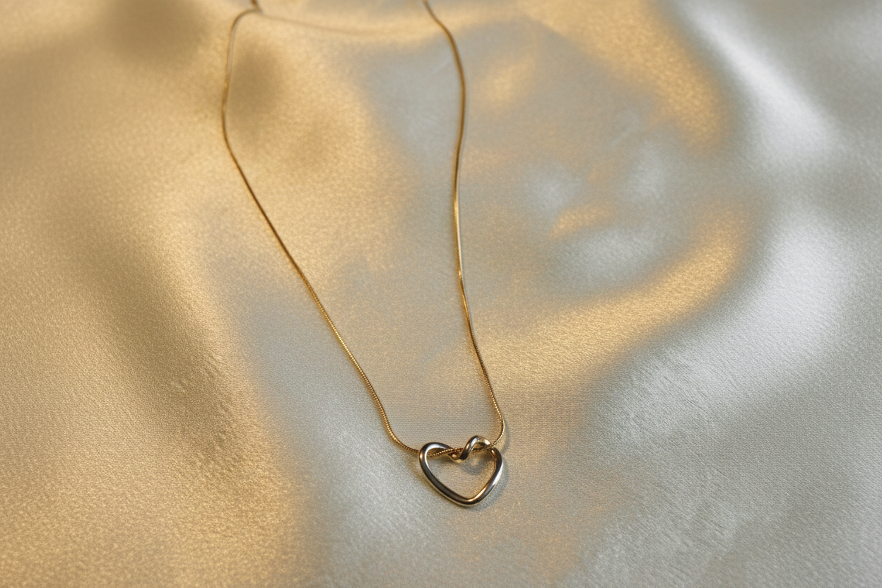 Golden Embrace Heart Necklace