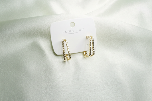 Luxe Edge Hoops ✨