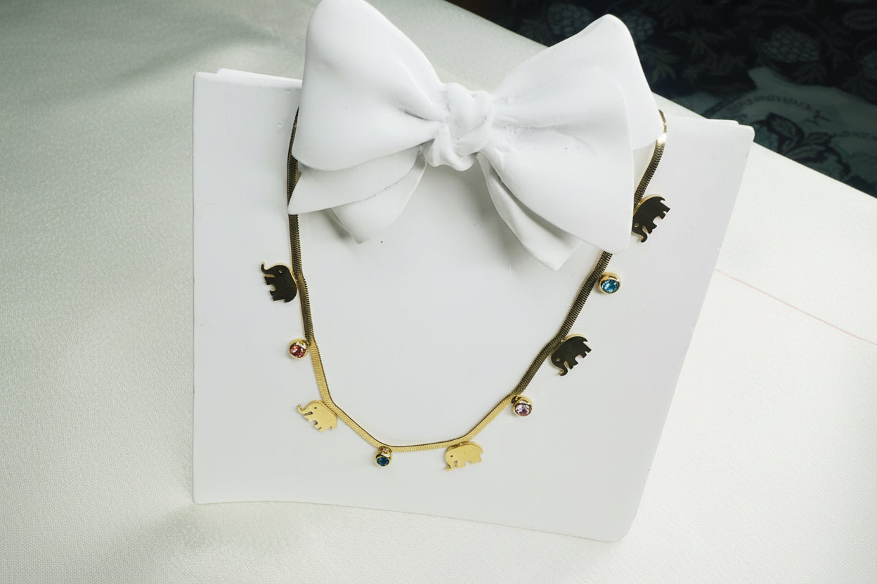 Golden safari necklace