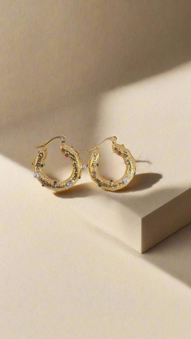 Textured Hoop Earrings