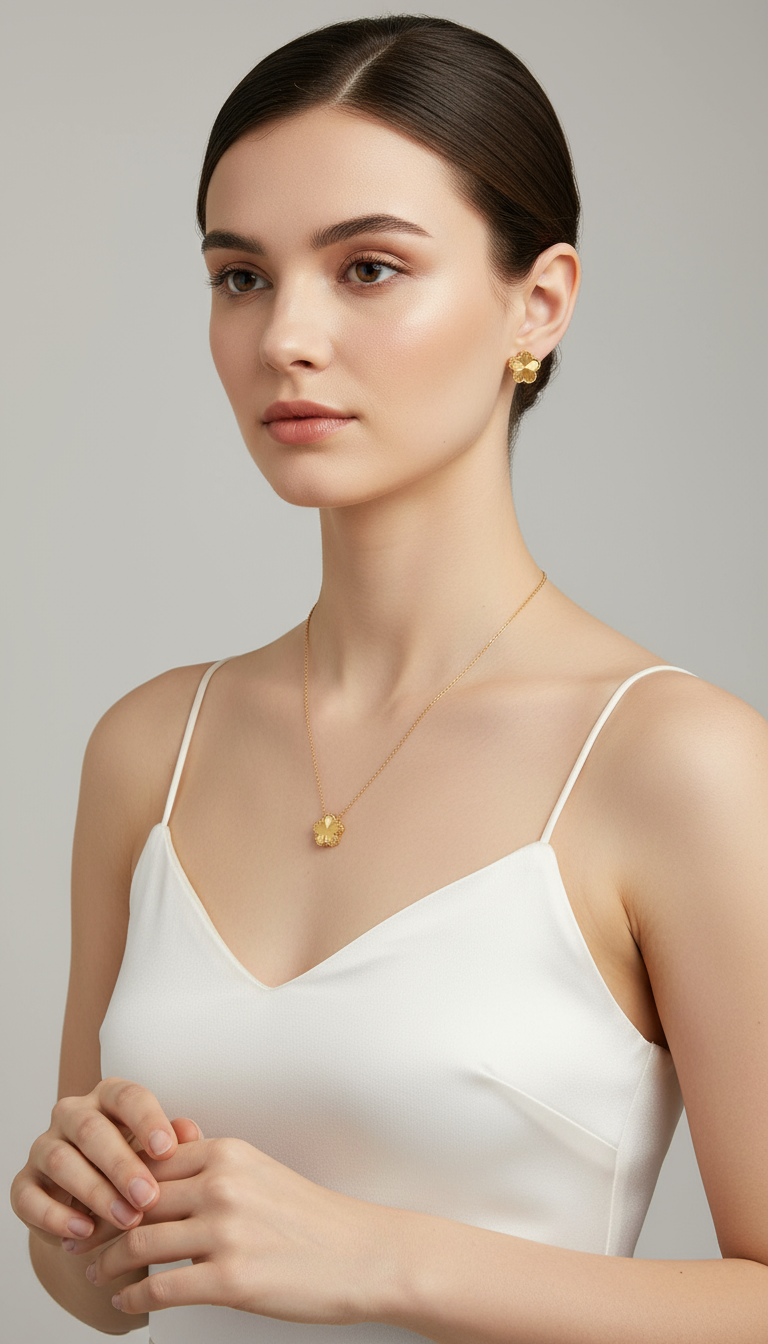 Textured Clover Jewelry