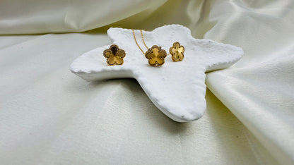 Textured Clover Jewelry