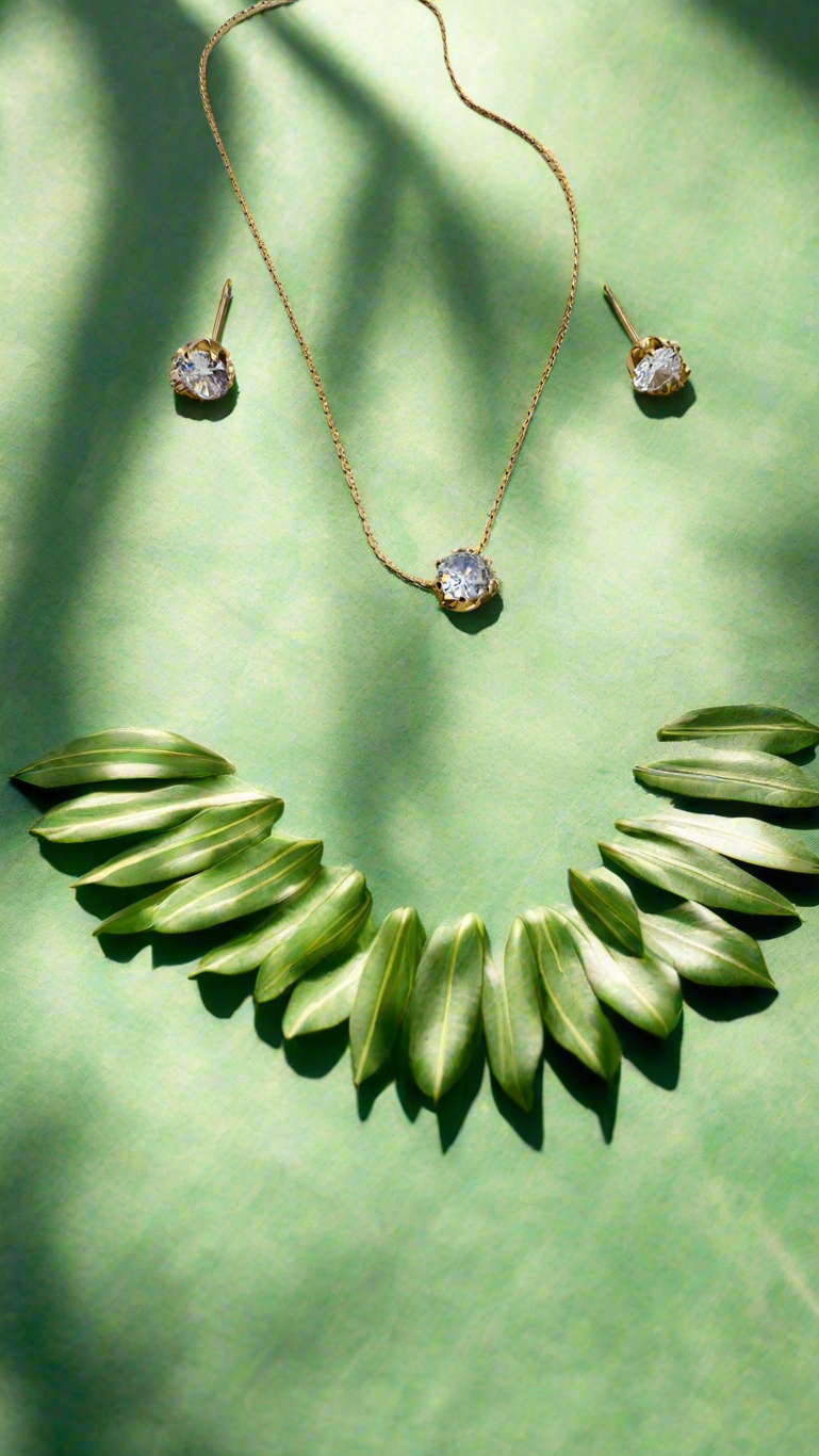 Classic Solitaire Jewelry Set