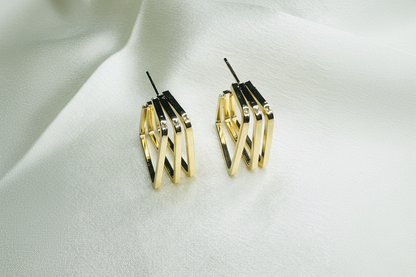 Golden Frame Earrings