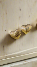 Golden Heartbeat Studs