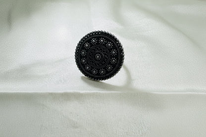 Midnight Mandala Ring