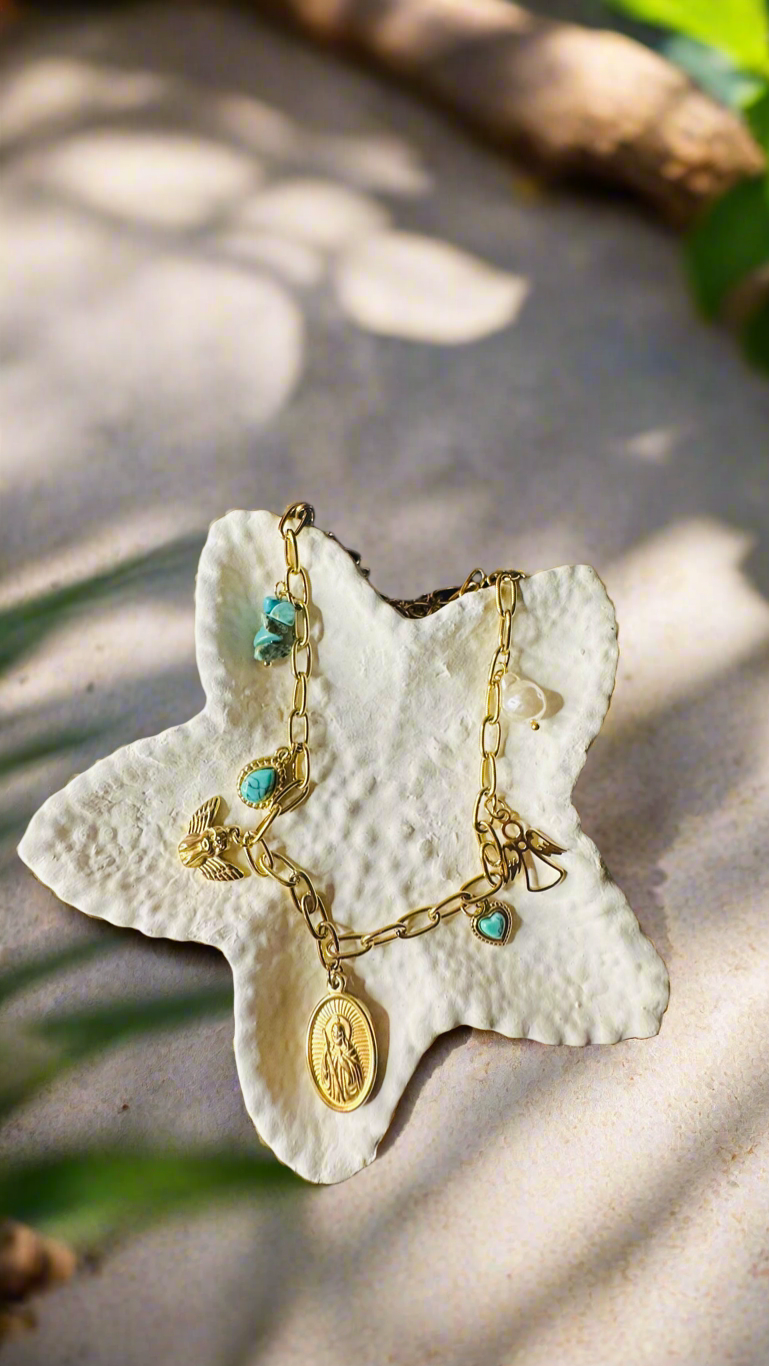 Turquoise Charm Necklace